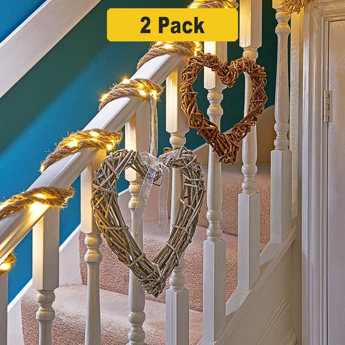 String Lights Rope 30 LED Woven Rope String Lights with Battery For Christmas | Michaels