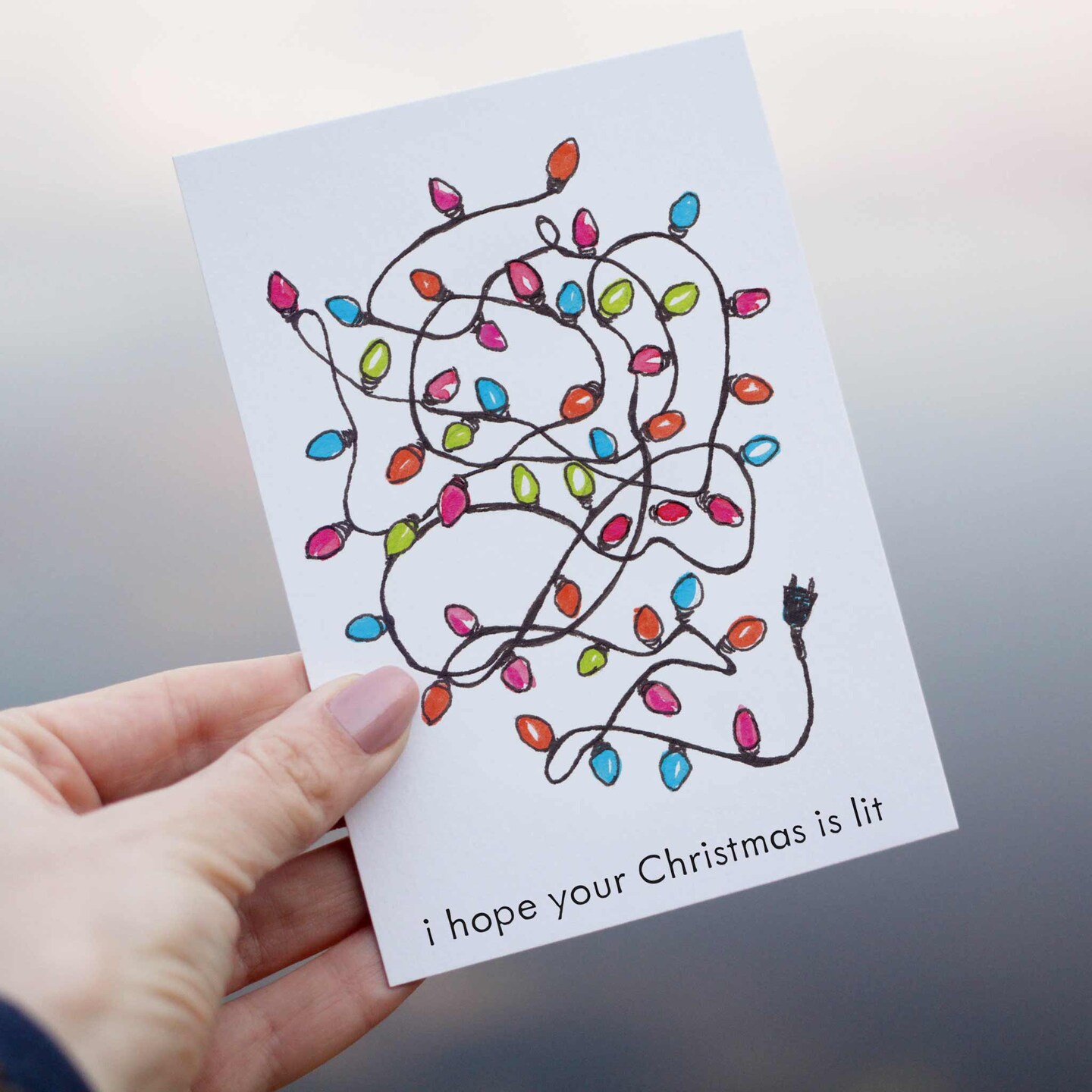 Funny Christmas Greeting Cards Boxed Set of 24 Holiday Notecards Featuring I Hope Your Christmas Is Lit Design, Perfect for Humor and Lighthearted Festive Wishes