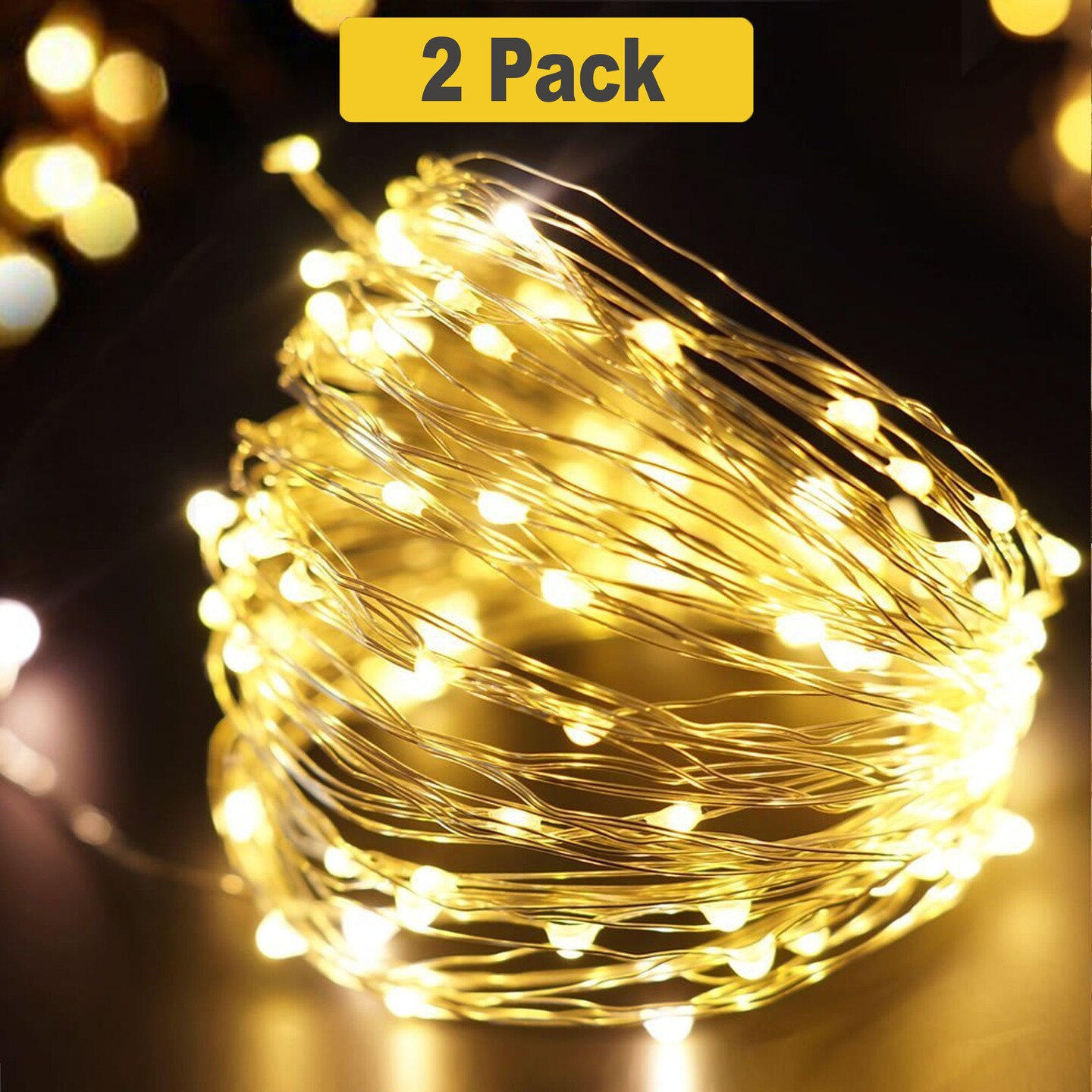 32&#x27; Solar Copper String Light 100 LED