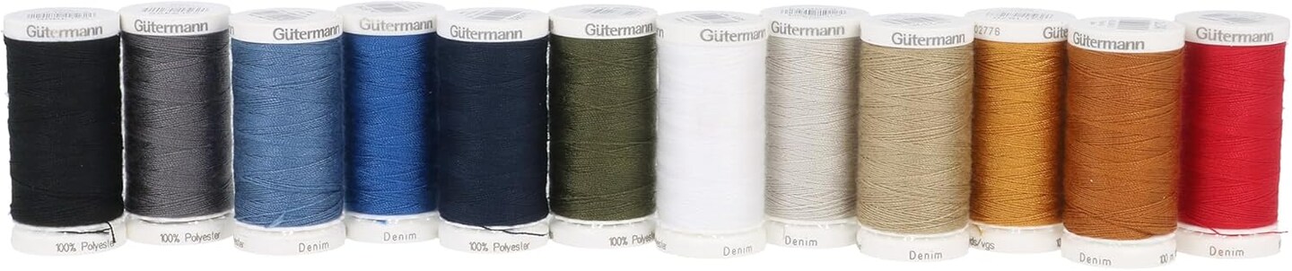 Gutermann Professional Jeans/Denim thread 12 Spools of 100m