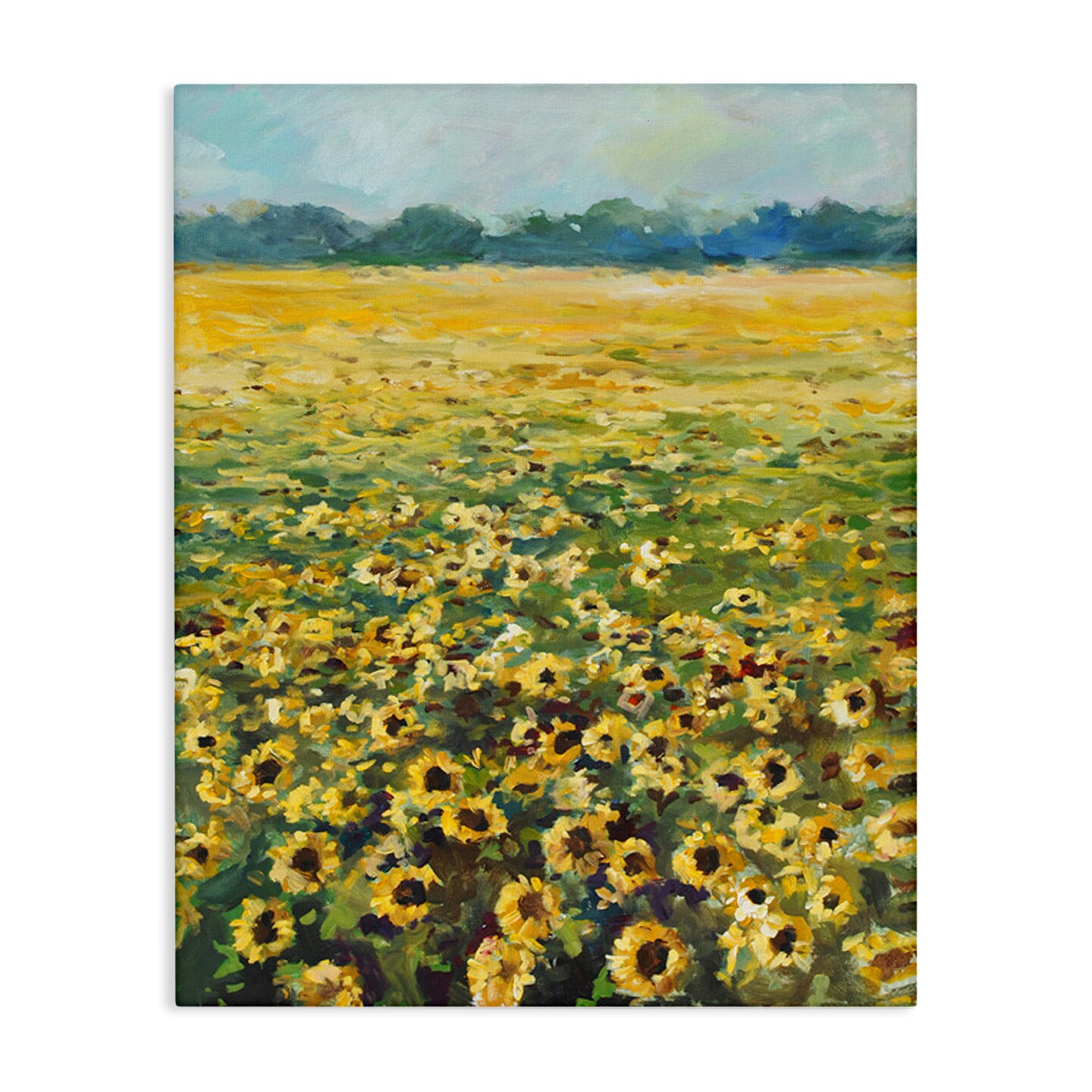 Stupell Industries Country Sunflower Field Landscape Canvas Wall Art