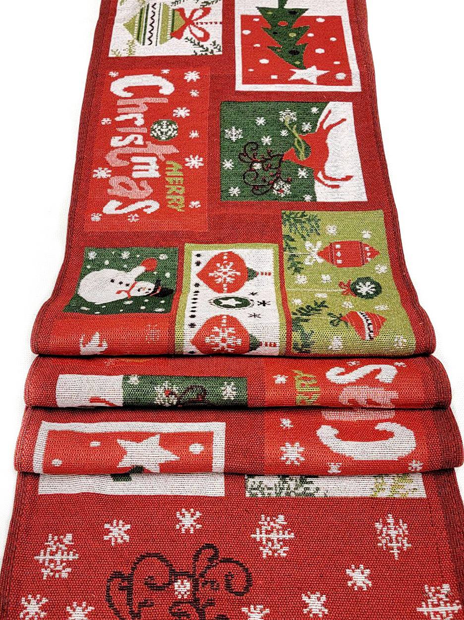 Holiday Patchwork Christmas Table Runner