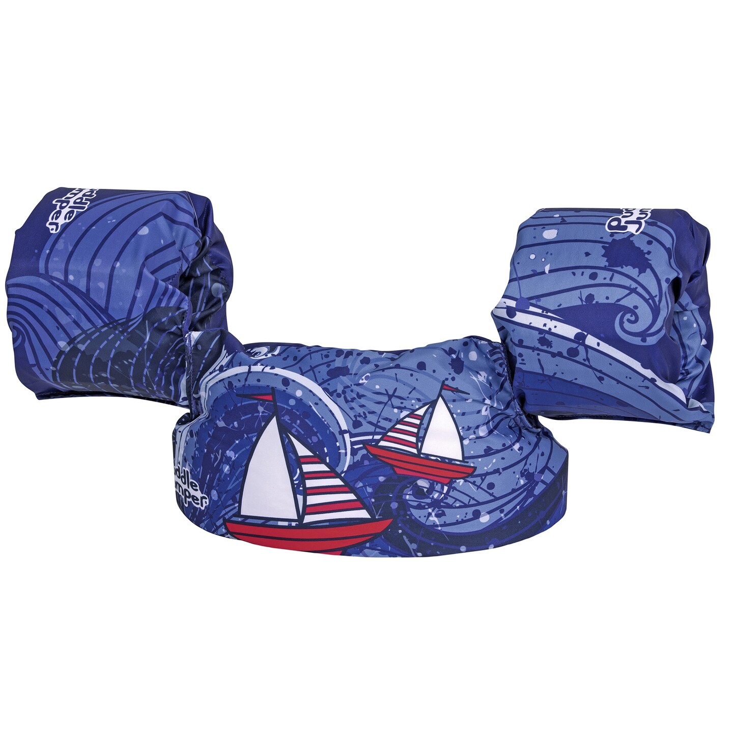 Puddle Jumper Child Deluxe Life Vest - Sailboats (For Childred 33-55 lbs)