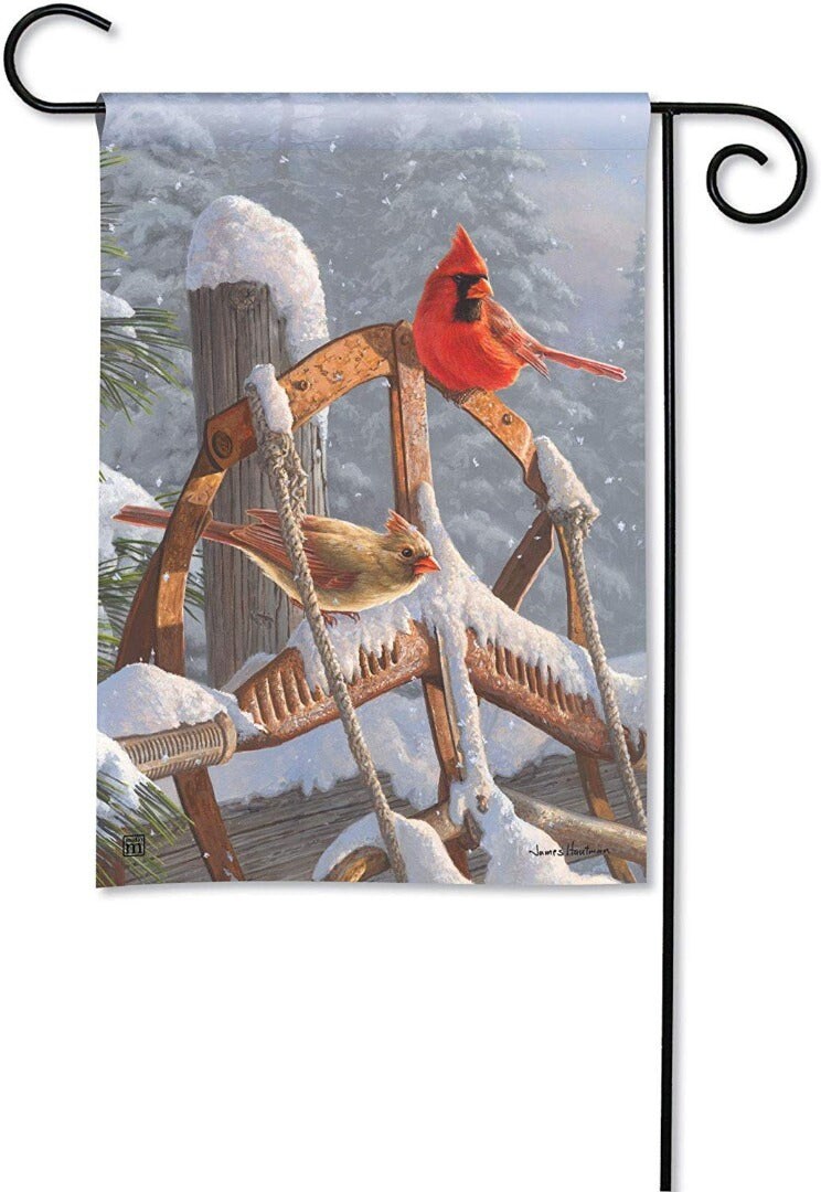 Fresh Snow Garden Flag