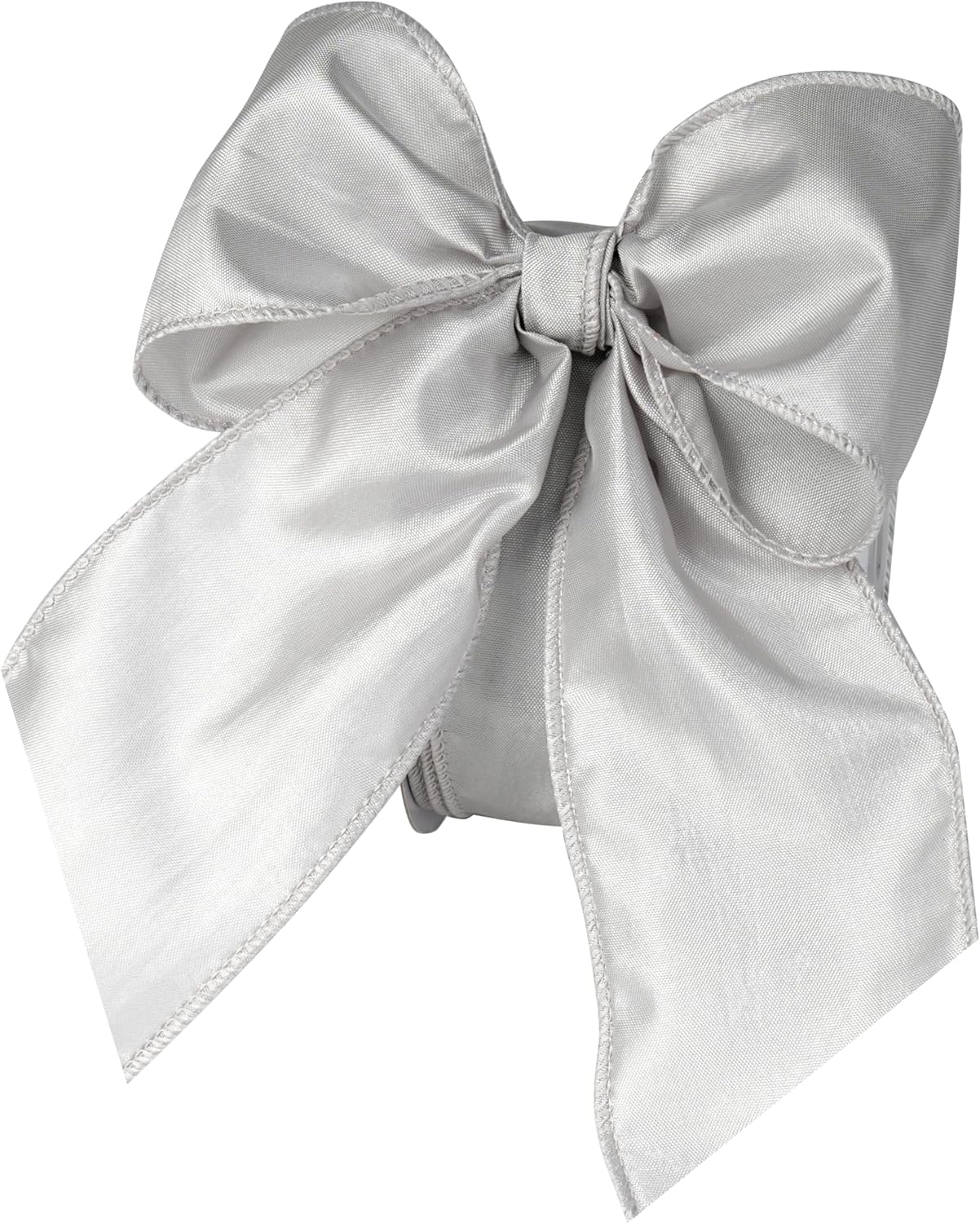 Silver Wired Ribbon 2.5&#x22; x 10 Yard Silver Gray Wired Christmas Tree Ribbon for Bows Making Silver Ribbon for Gift Wrapping, Wreaths, Crafts, Home Decor, DIY Crafts