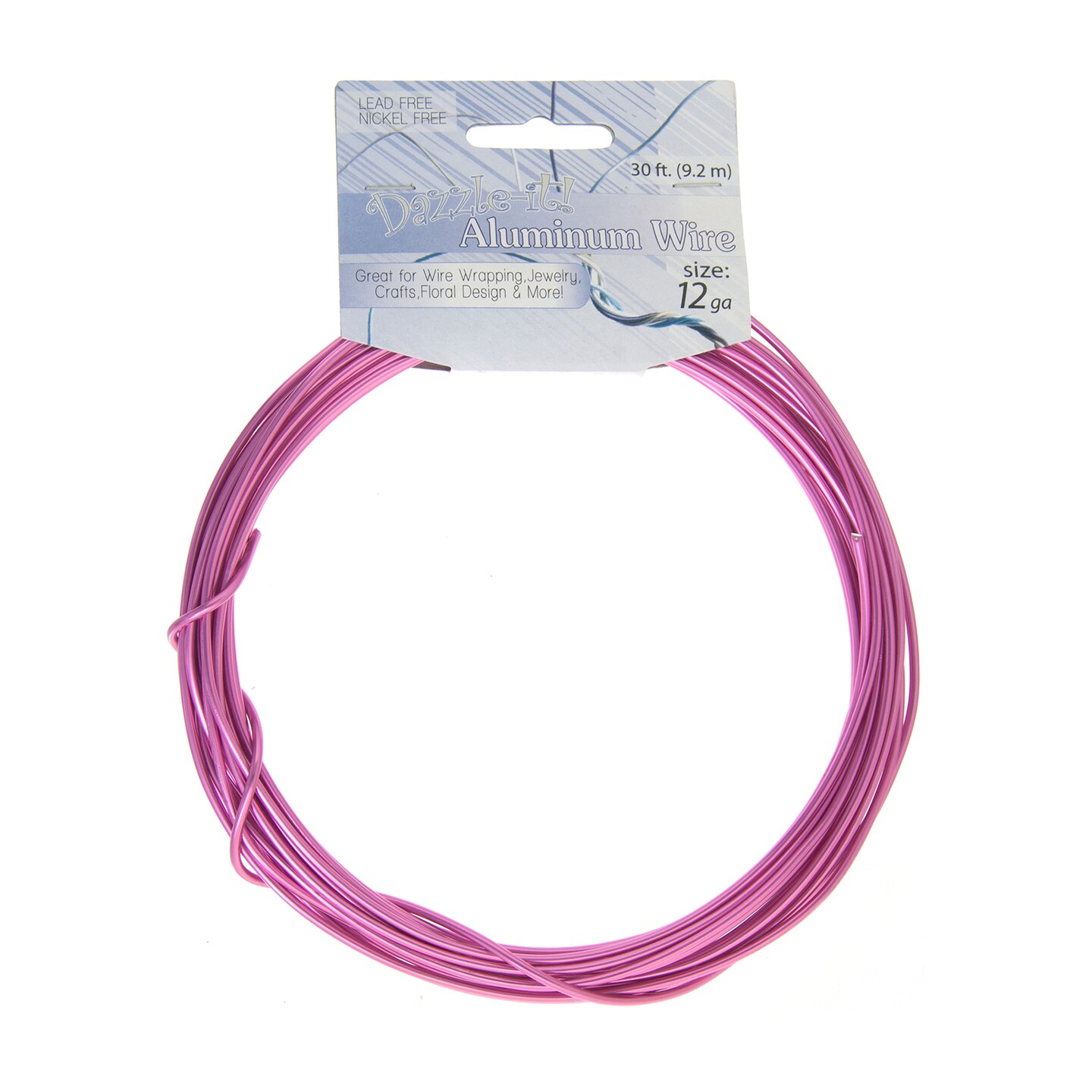 John Bead Fuchsia Aluminum Wire, 30ft