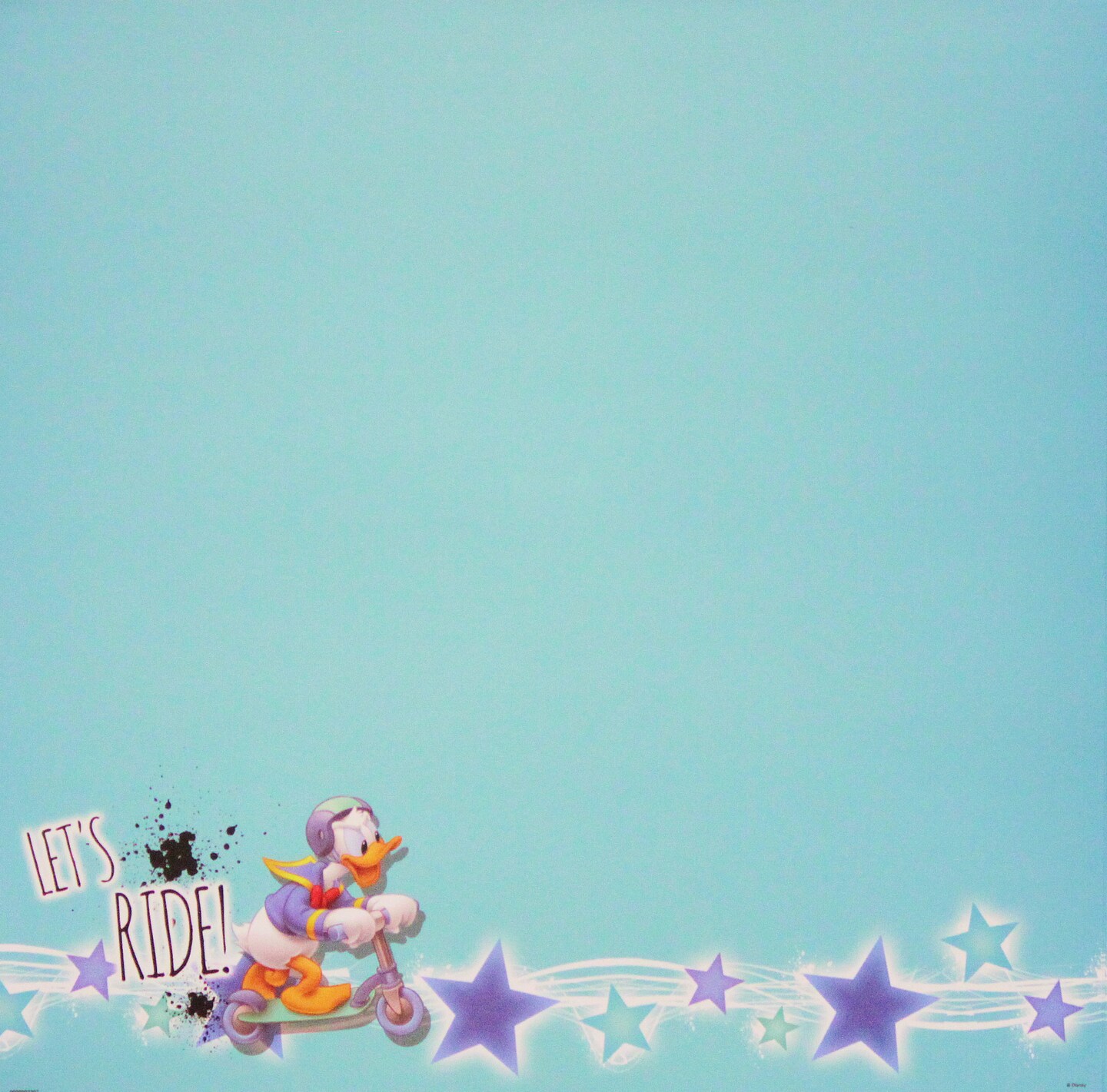 Disney Donald Duck Let&#x27;s Ride 12x12 Scrapbook Paper