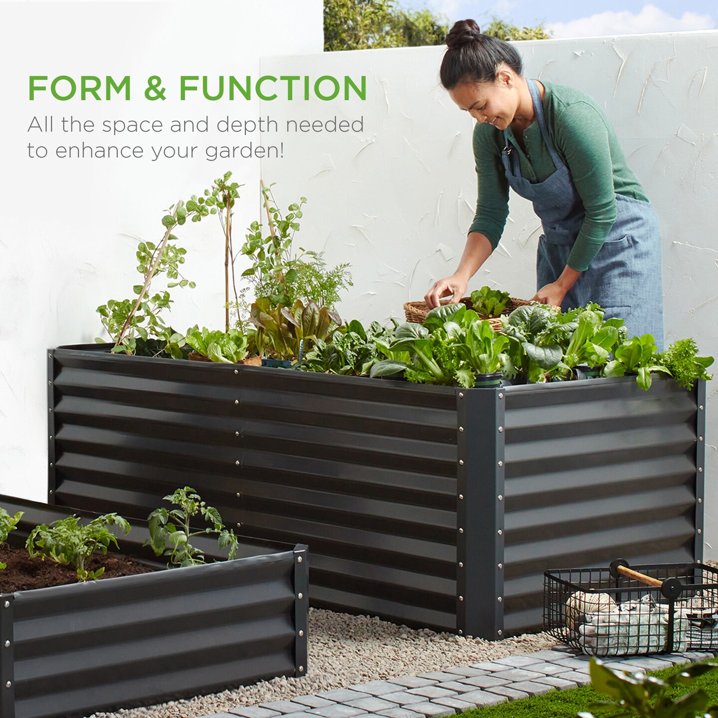 Best Choice Products 6x3x2ft Outdoor Metal Raised Garden Bed, Planter Box for Vegetables, Flowers, Herbs