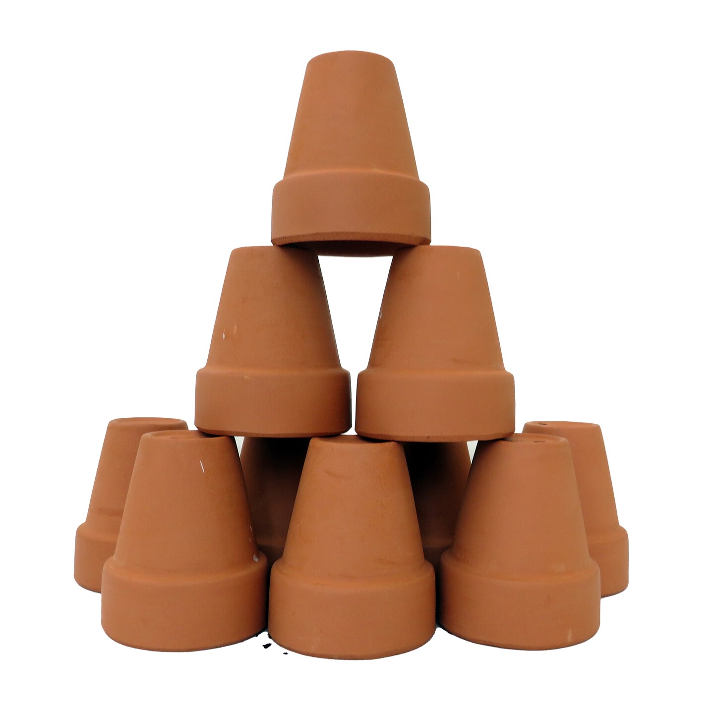 10 - Mini 1.7&#x22; x 2&#x22; Clay Pots - Great for Crafts, Doll Houses and Fairy Gardens