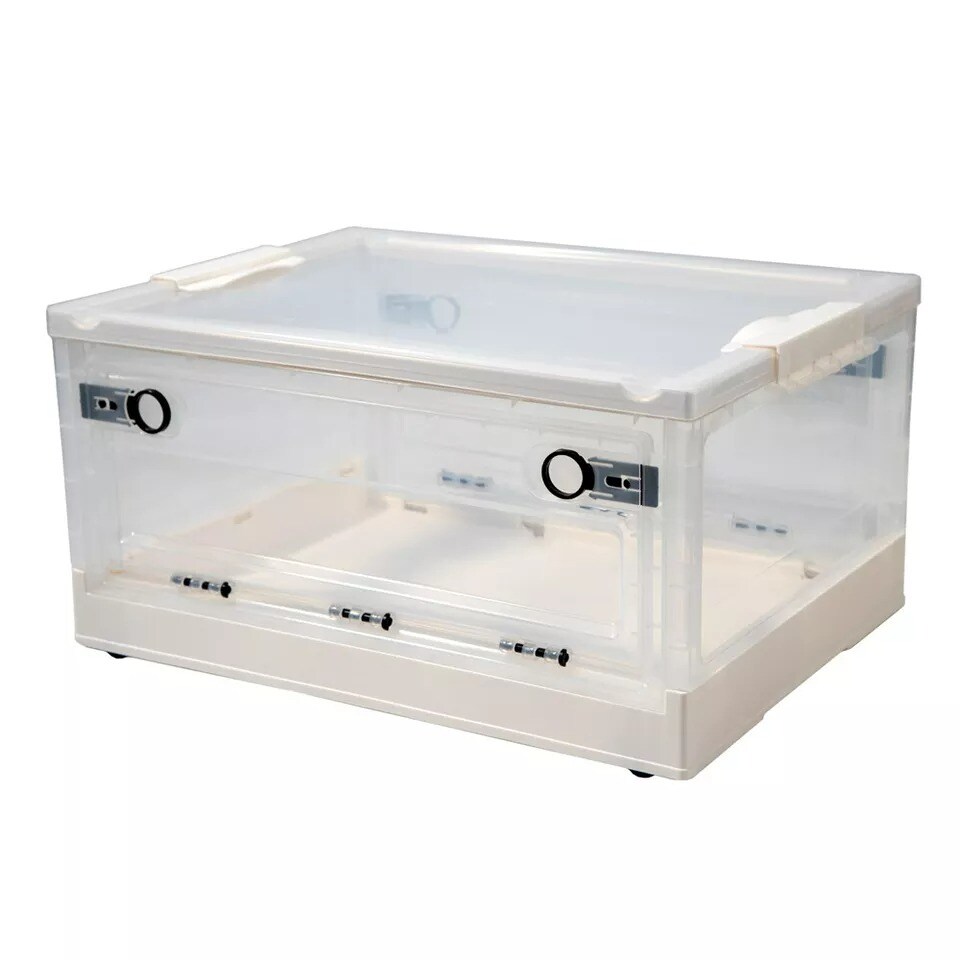 35L Rolling Folding Storage Box Storage Box Collapsible Rolling Storage Box