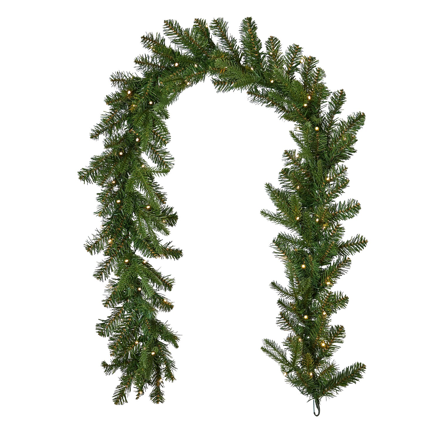 Christmas Dakota Pine 6ft Artificial Christmas Garland, Pre-lit 50 Dual LEDs Lights w/ 9 Functions (Battery-Operated)