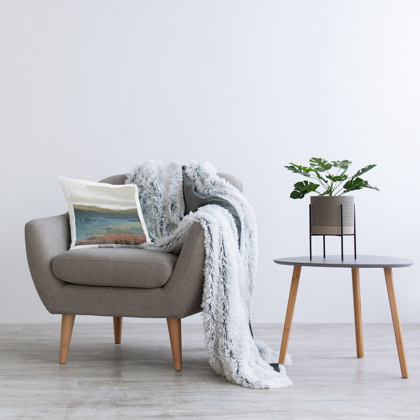 Homestead Harmony Landscape Decorative Printed Throw Pillow Design by Carol Robinson, 18 x 7 x 18