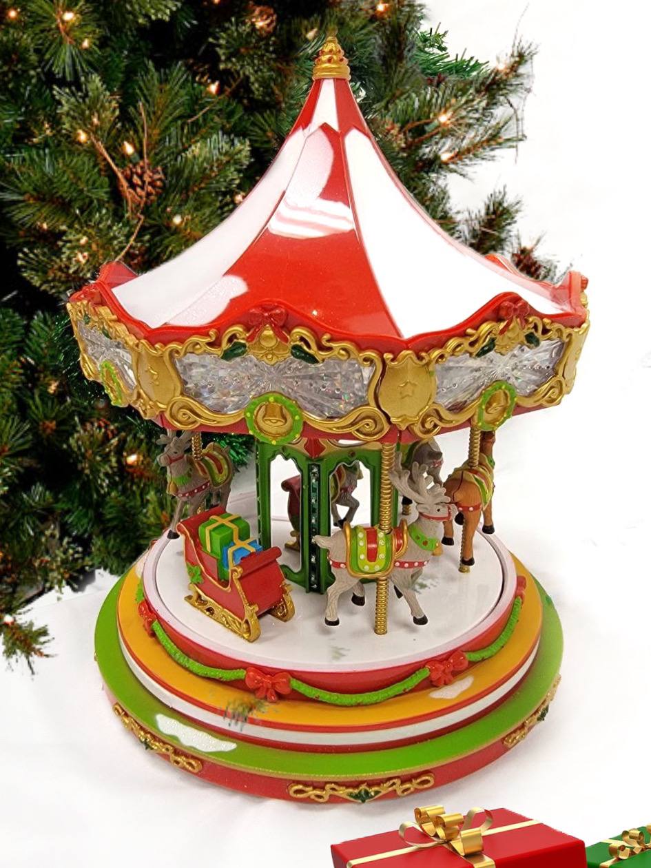 Christmas Carousel Decoration. Christmas Village