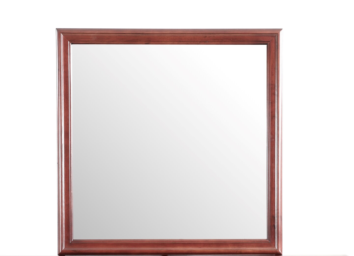 Contemporary Home Living Wooden Framed Square Dresser Mirror - 38&#x22; - Red