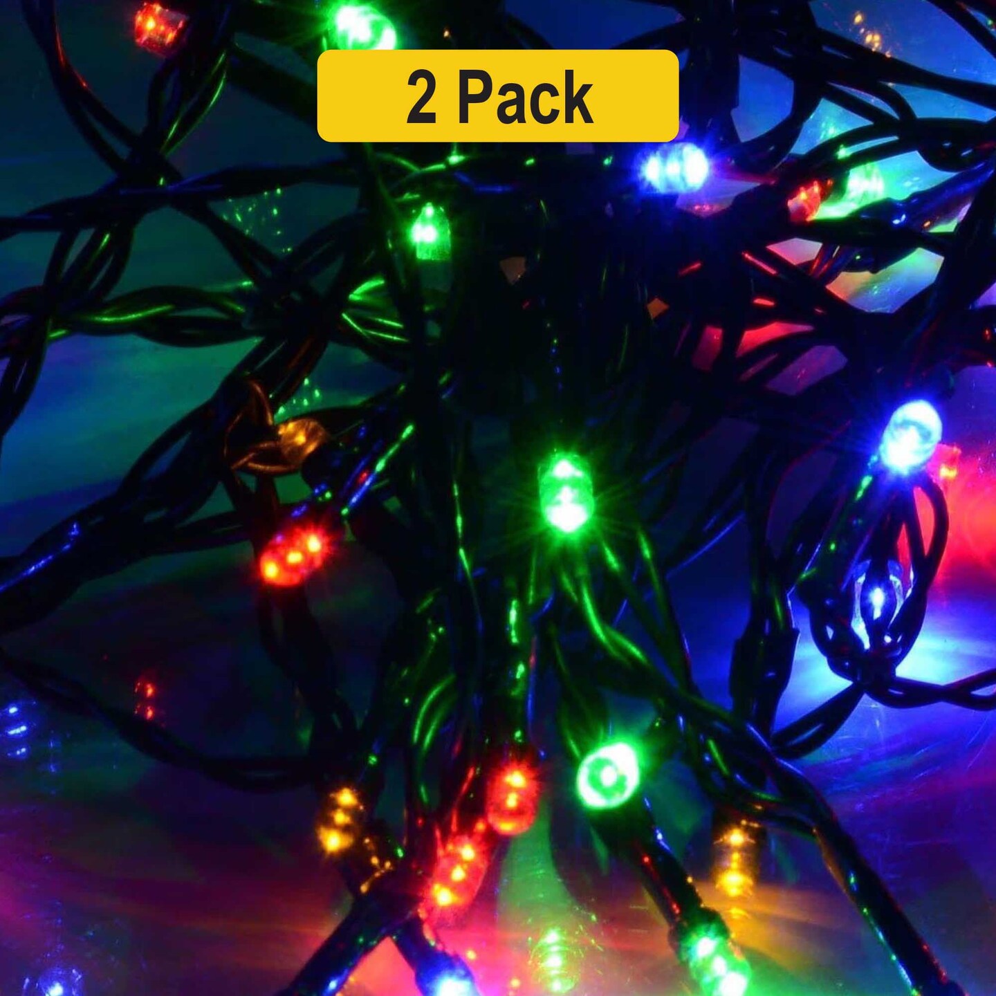 Magical 100 LED Waterproof String Lights — Green Wire, Plug-in, 32ft