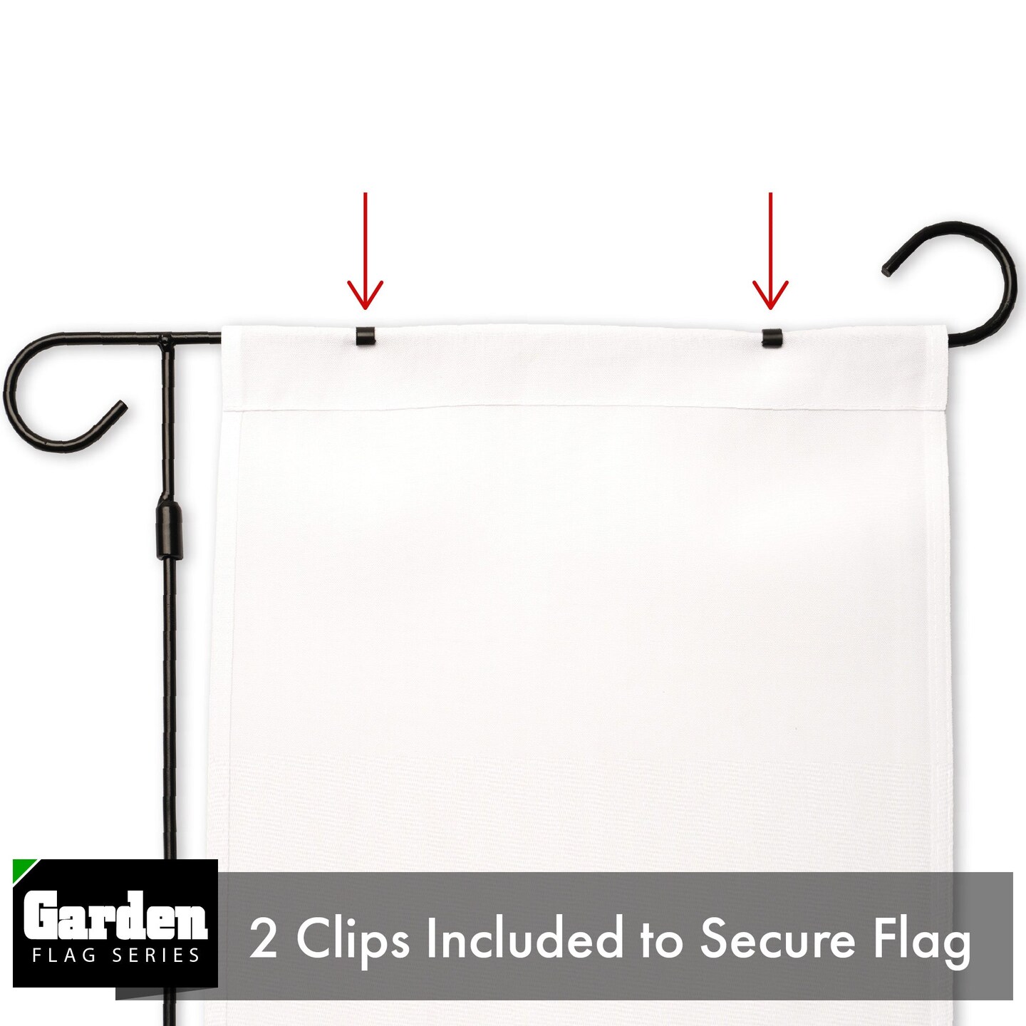G128 Garden Flag Stand Flagpole | 36&#x22;x15&#x22; | Black Wrought Iron Stand