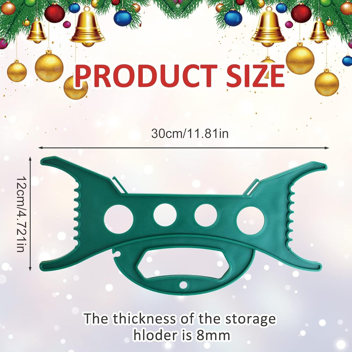 4PCS Christmas Lights Storage Holder Green Holiday Light Organizer All Purpose Lights Cord Wind Up Christmas Light Winder String Lights Storage for Tree Lights Garland Beads Extension Cord