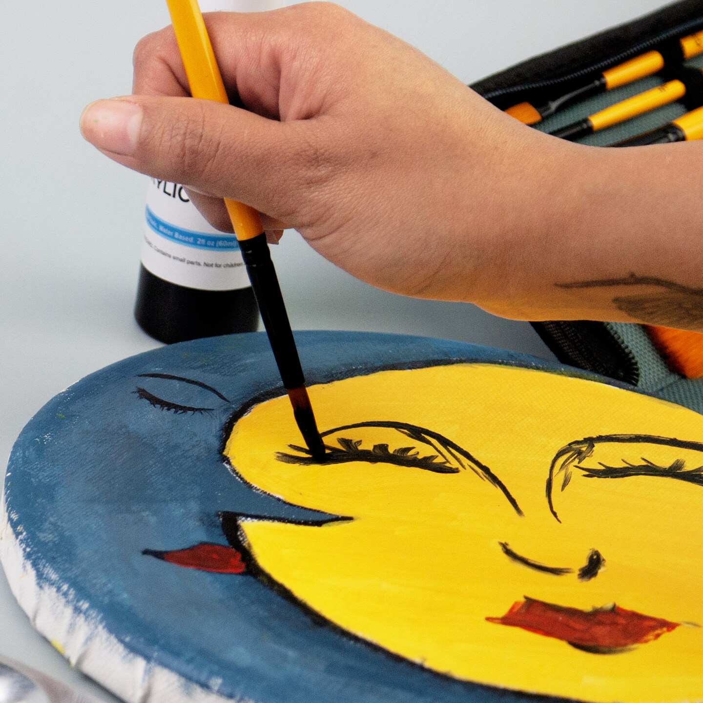 Angels Craft Round Wrapped Canvas - 100% Unbleached Cotton, 4 oz. of Indian Cloth, Acid Free