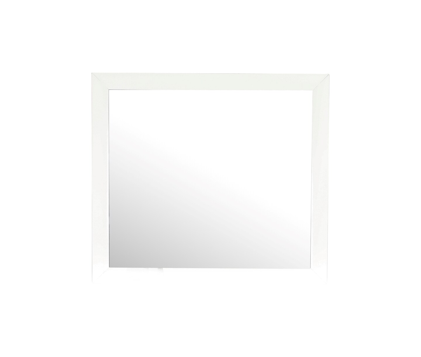 Contemporary Home Living Wooden Framed Rectangular Dresser Wall Mirror - 39&#x22; - White