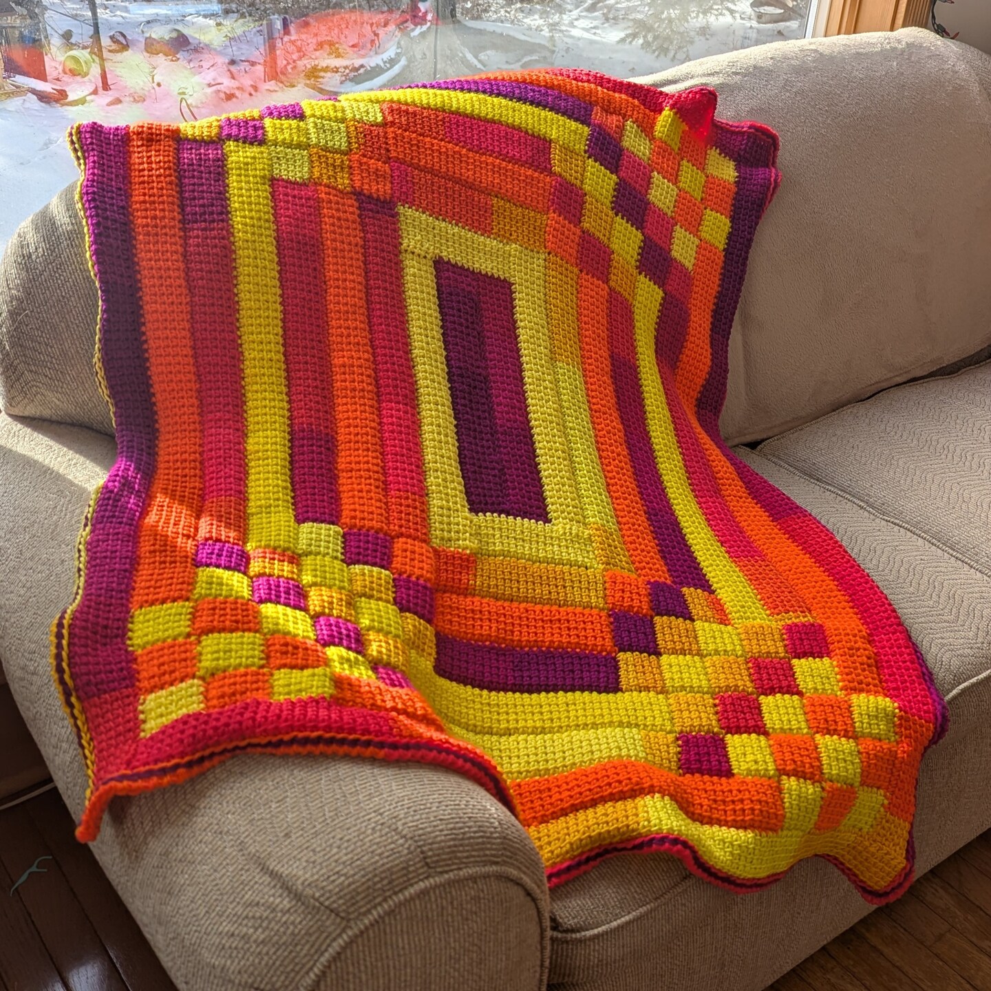 469762042944208.jpg?fit=inside  Hand made beautiful, warm afghan blanket. NEW main image 1