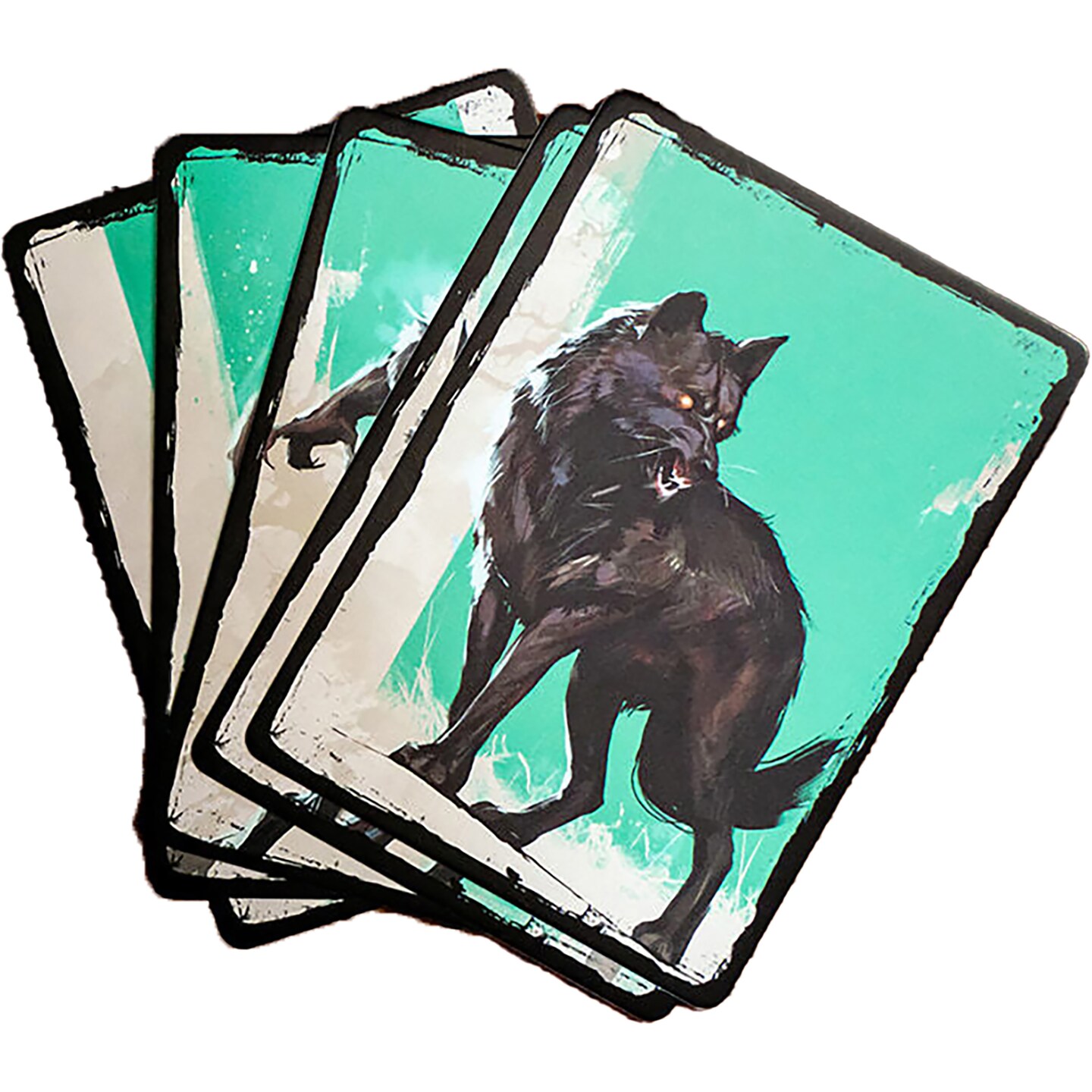 Werewolf: The Apocalypse 5th Edition Roleplaying Game Luna&#x2019;s Fury Limited Dice &#x26; Tray Accessory Pack - 17 Green RPG Dice Set, 5 Cards &#x26; Folding Tray