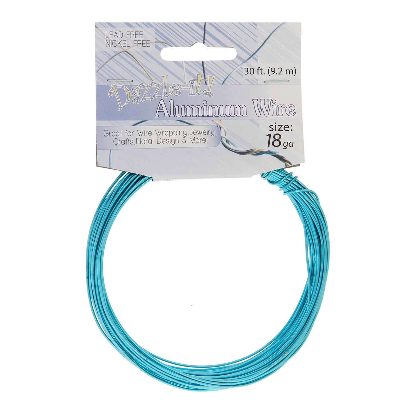 John Bead Turquoise Aluminum Wire, 30ft
