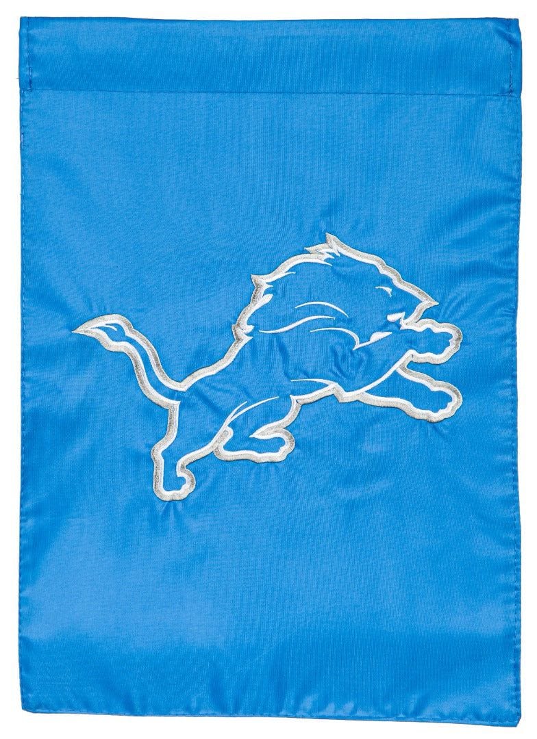 Detroit Lions Garden Flag 2 Sided Applique Logo