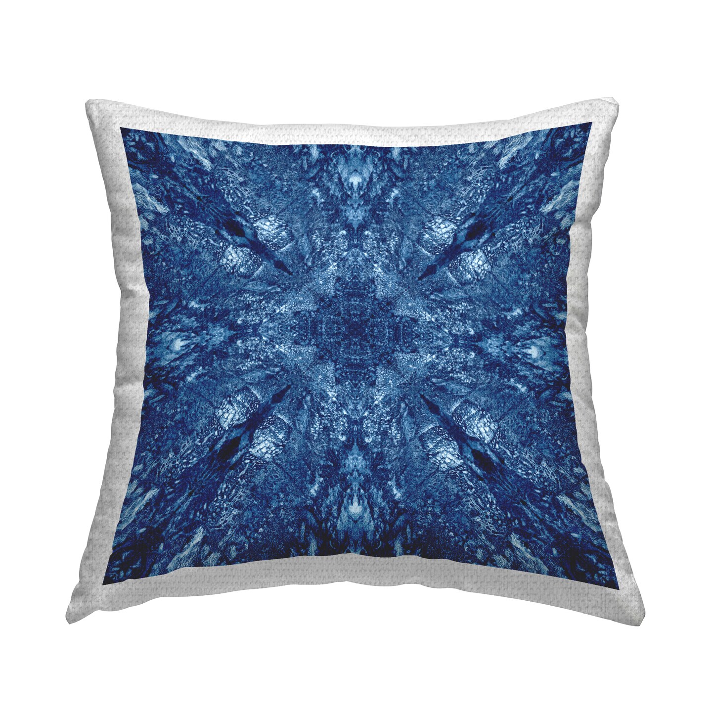 Centric Symmetry Pattern Outdoor Printed Pillow Design by El Perkin, 18 x 7 x 18