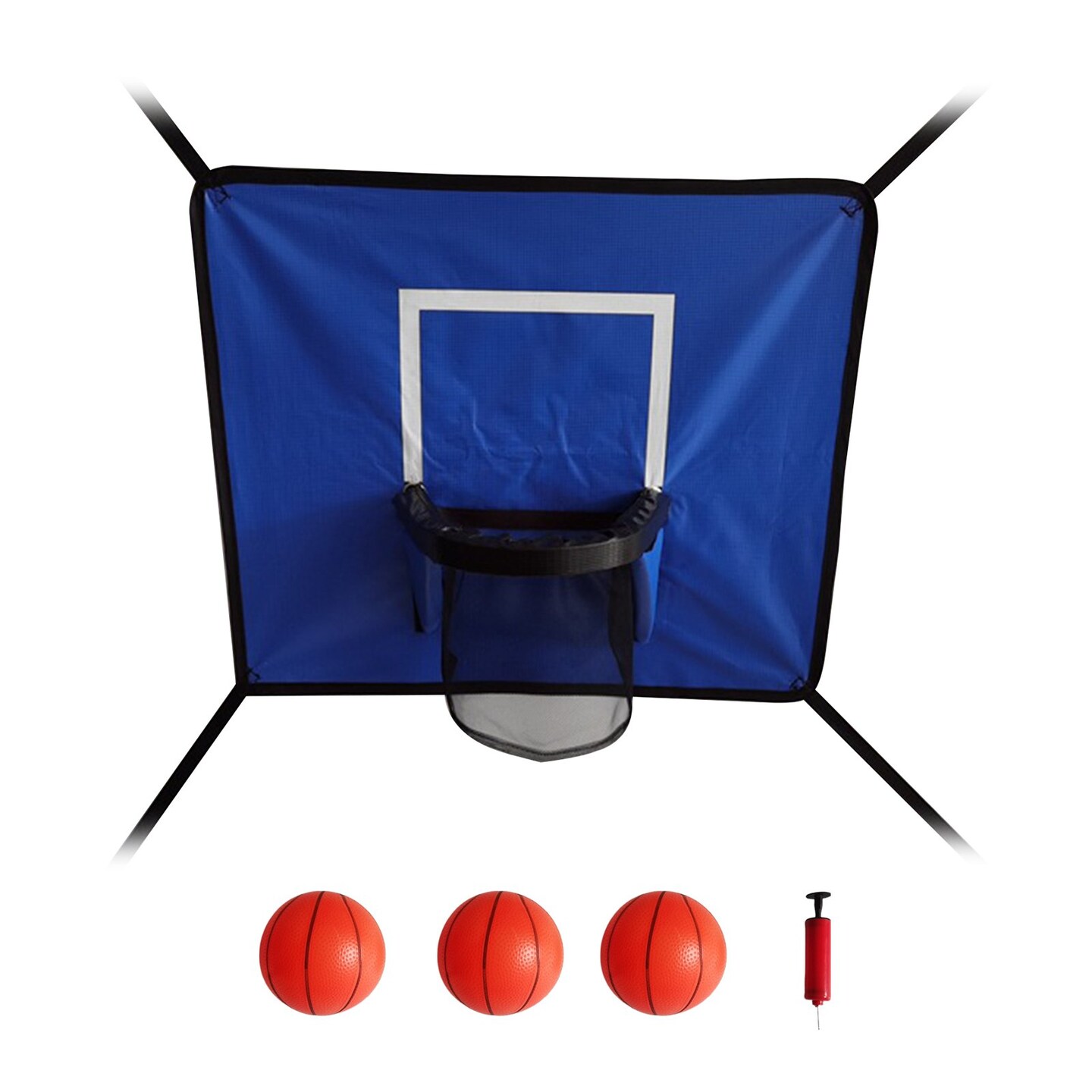 1 Set Trampoline Basketball Hoop With 3 Mini Balls And Pump Weatherproof Kids Entertainment Sport Trampoline Accessory