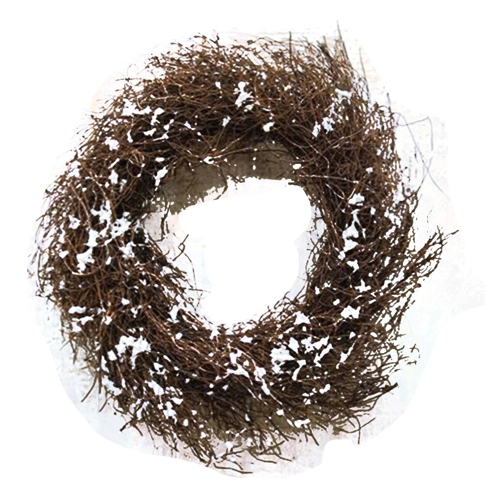 Snowy Angel Hair Vine Wreath 10&#x22;