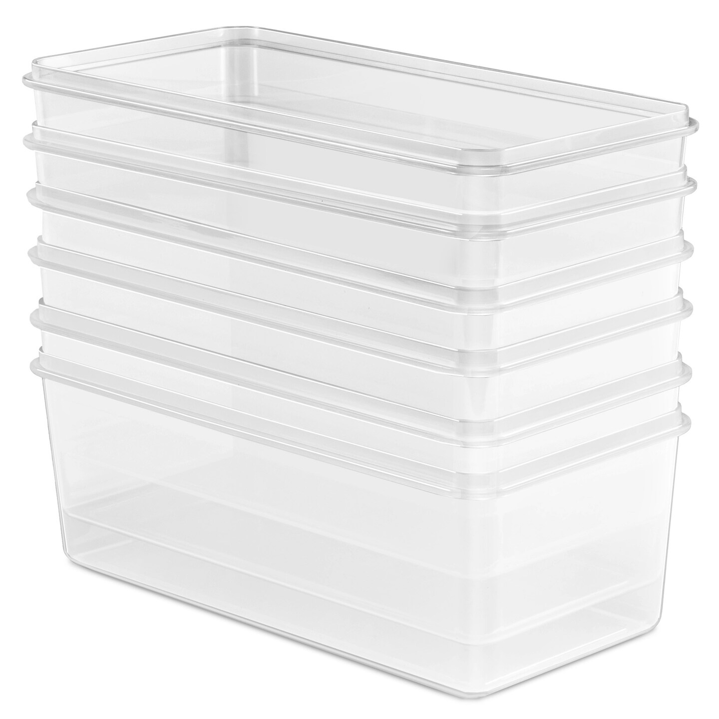Sorbus Large Food Storage Containers - Pack of 6 with Air Tight, Four-Way Snap Lids