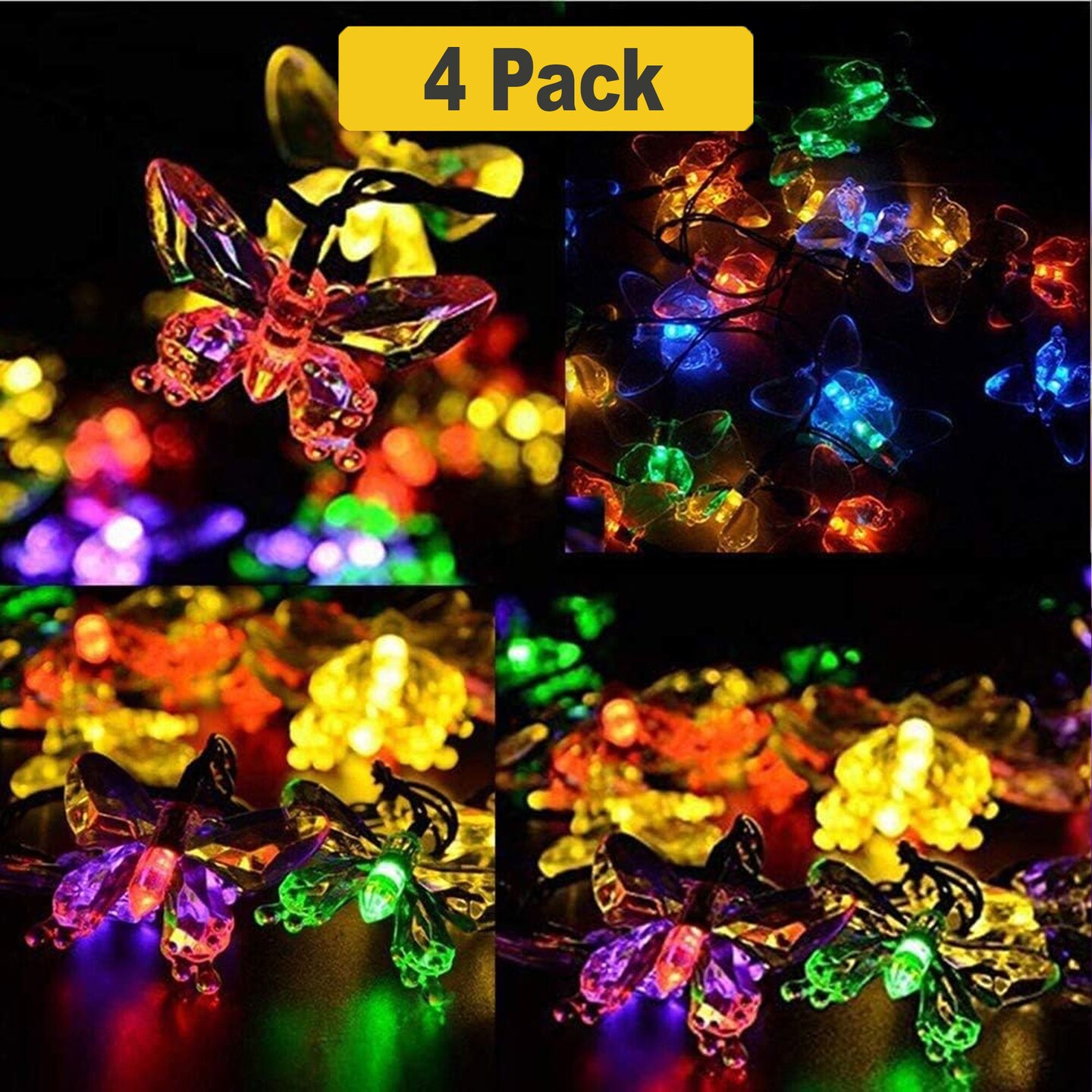 Decorative 30 LED Solar String Lights with Butterfly Design