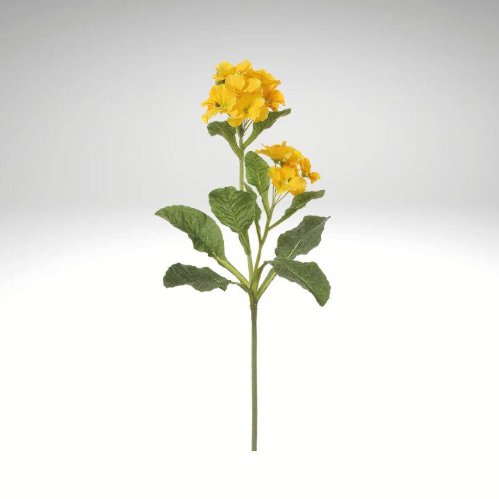 24&#x22; Artificial Yellow Primrose Spray | Lifelike Faux Floral Stem for Arrangements