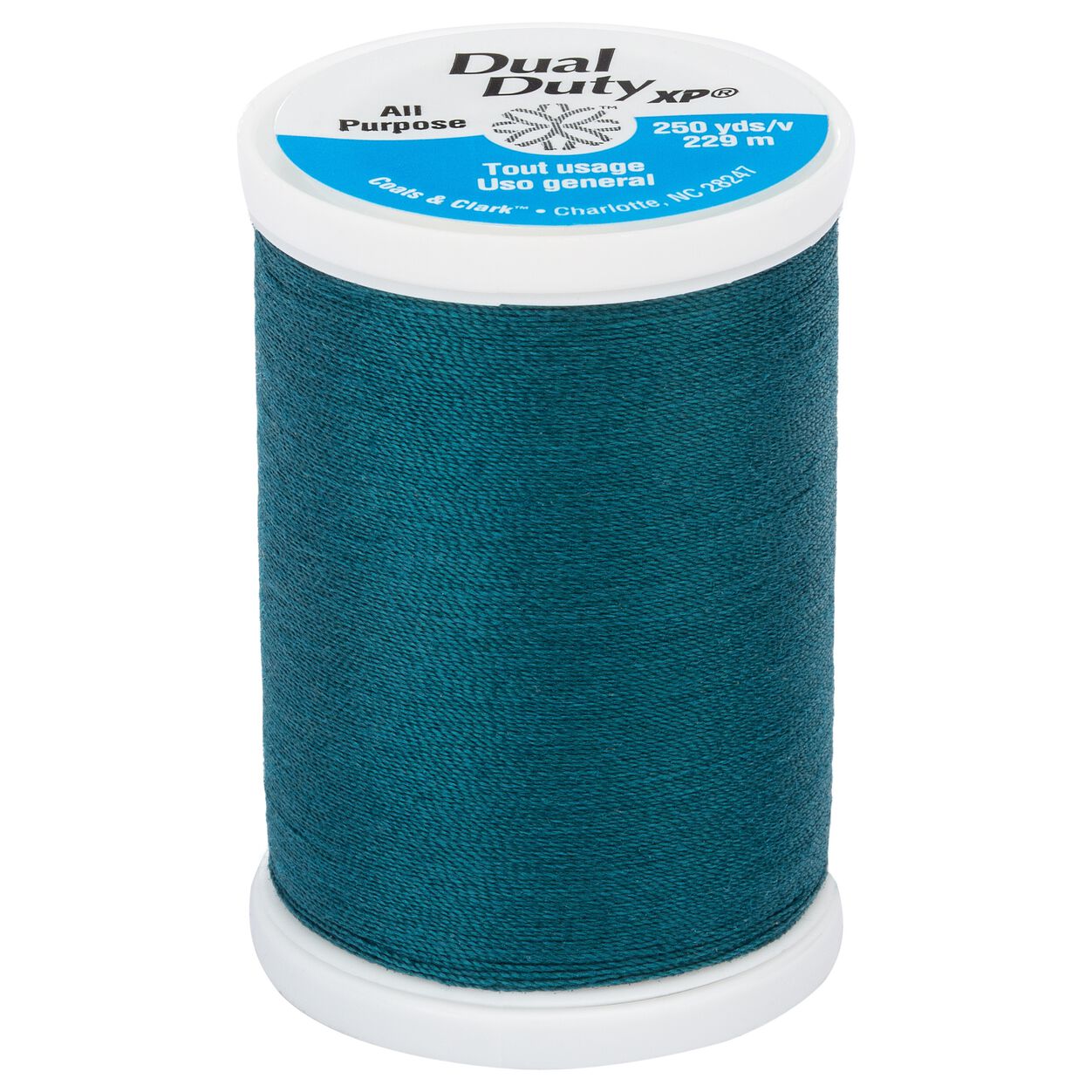 250 yards -- Dual Duty XP -- All Purpose Sewing Thread -- Oriental Teal Color -- Ref. S910-5480 by Coats & Clark®