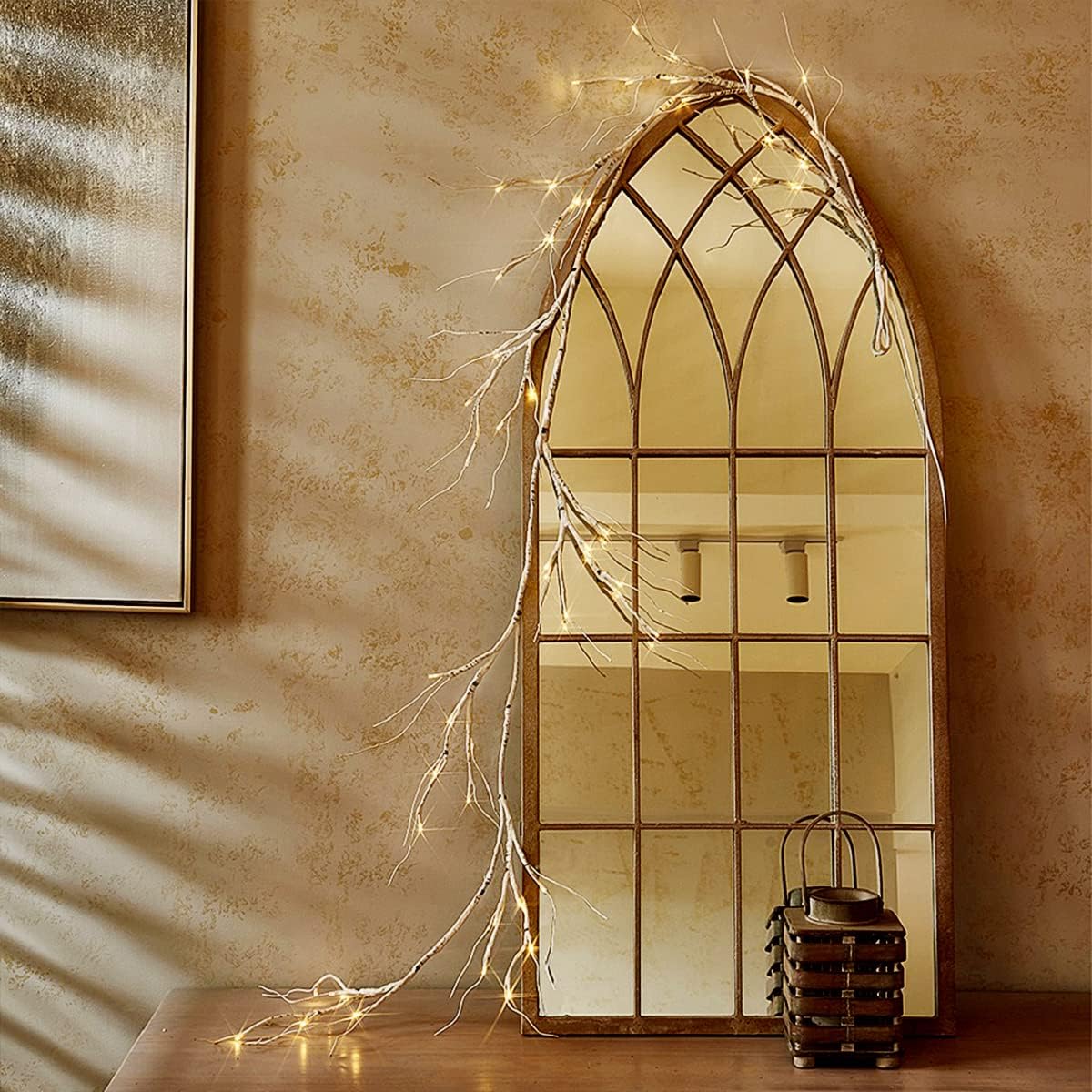 Perfect Holiday 48 LED Birch Garland Lights, 6FT WARM WHITE