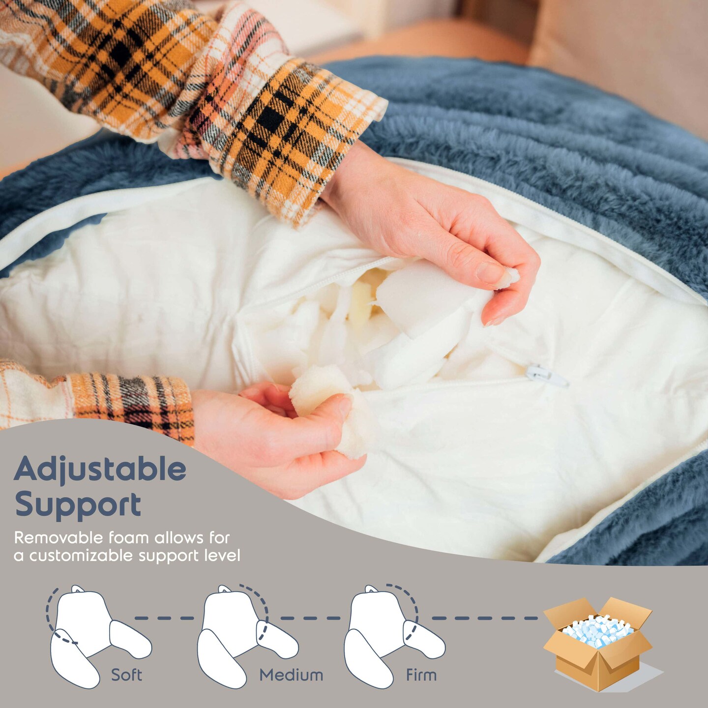 Nestl Fur Reading Pillow