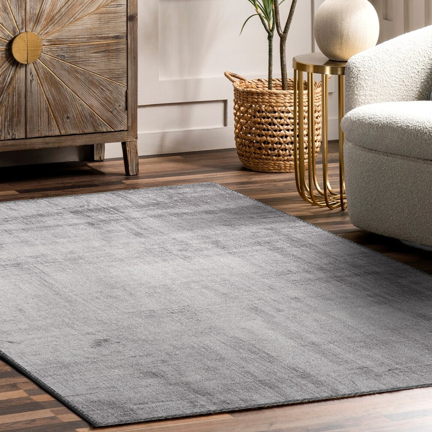 Sorbus 5x7 Area Rug, Machine Washable, Non-Slip, Vintage Rugs - Indoor Carpet with Rubber Backing