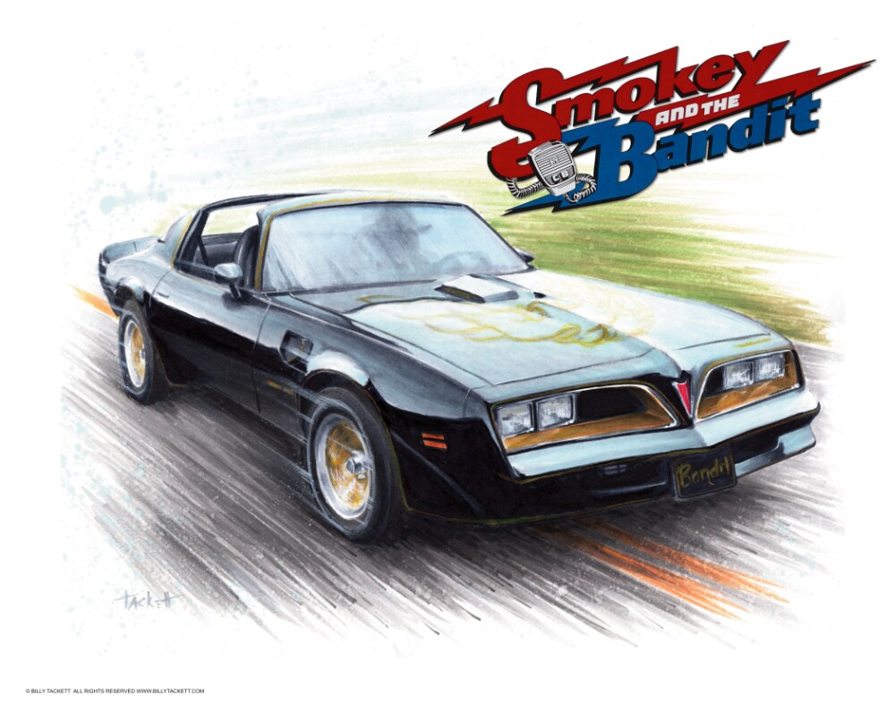 Signed SMOKEY AND THE BANDIT TRANS AM Poster Print Wall Art 11x14