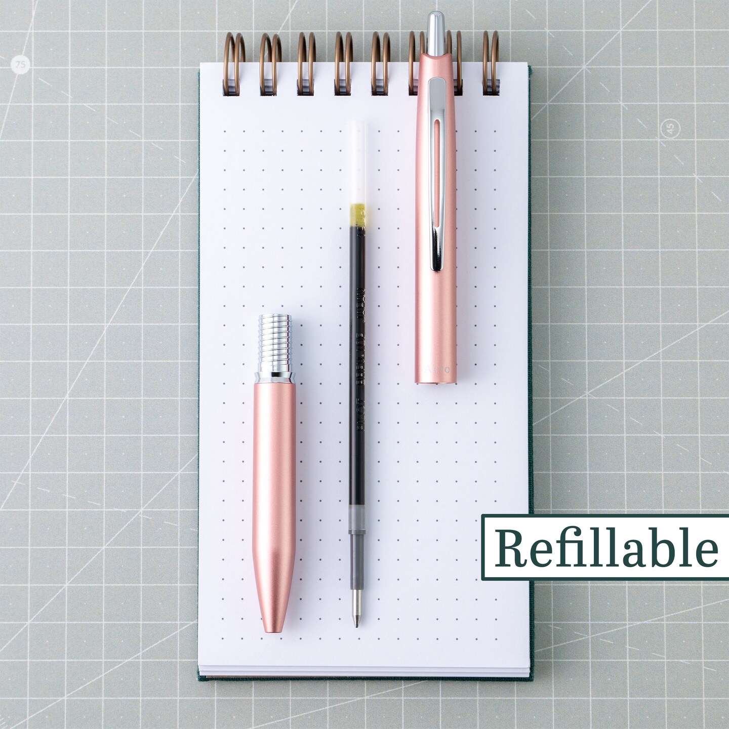 Pilot Acroball 1000 Ultra Premium Ballpoint Pen-Rose Gold Barrel Fine Point Black Ink