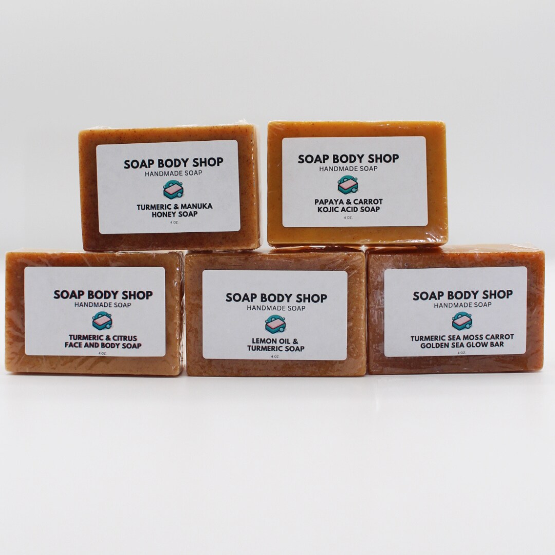 Turmeric Brightening Soap Variety Pack, Goat's Milk a Essential