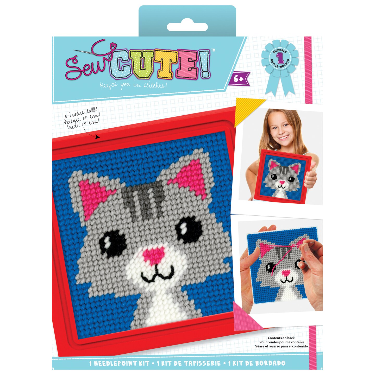 Colorbok Sew Cute! Needlepoint Kit-Lola Cat