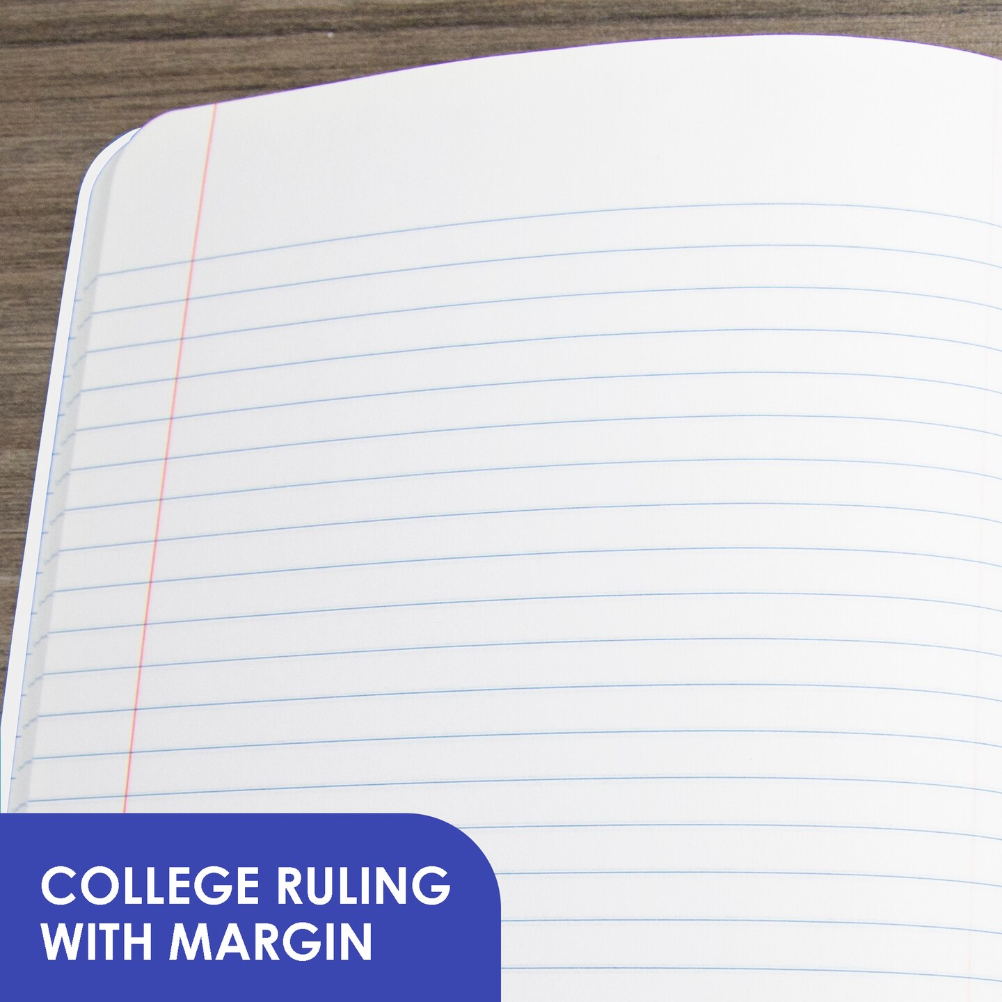 BAZIC College Ruled Chevron Composition Book, 100 Sheets, Sewn-Binding Book