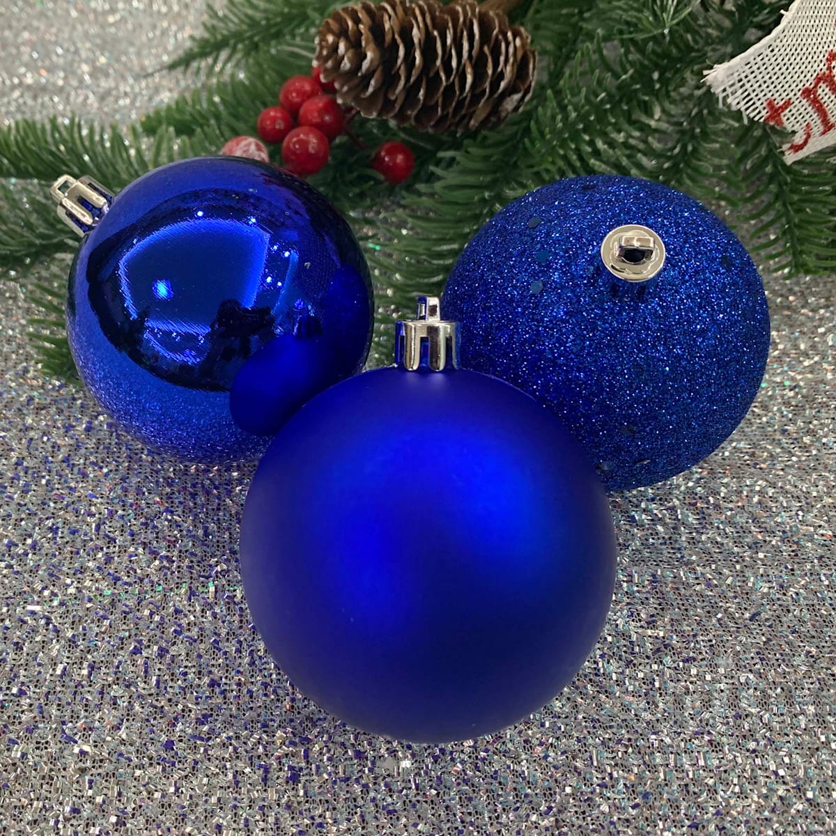 16-Count Mix Shatterproof 2.75&#x22; Ornaments &#x2013; Matte, Gloss &#x26; Glitter Holiday Ball Set