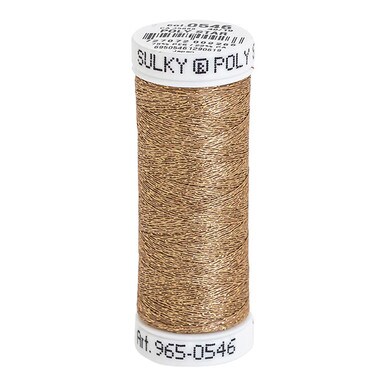 Sulky 30 Wt. Poly Sparkle™ Thread - Dark Ecru with Gold Tones - 290 yd. Spool