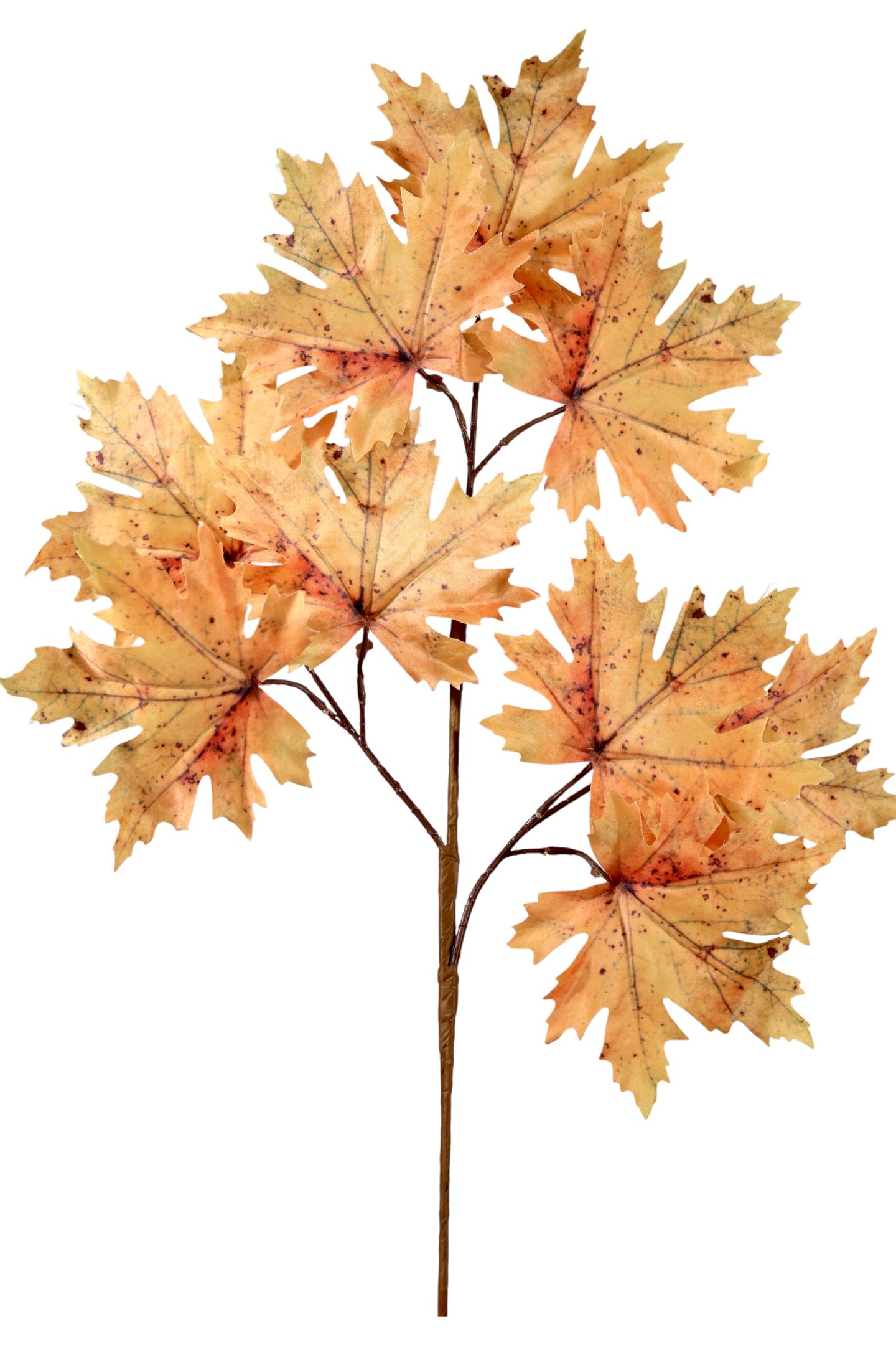 29" Maple Leaf Spray with 3 Branches – Artificial Fall Foliage Stem 3 Pack