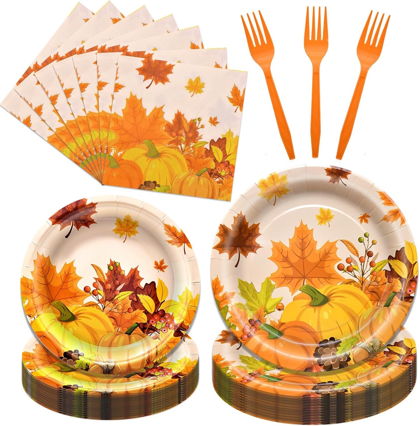 96 Pieces Thanksgiving Tableware Set (Fall)