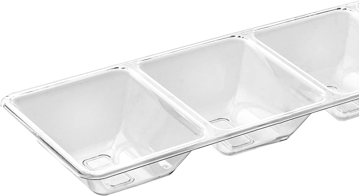  Premium Quality -Rectangle Plastic Disposable Serving Trays for Parties - Heavy Duty Serving Platter and Serving Trays for Eating