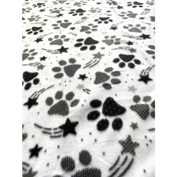 Pets Paw Prints Designs Anti-Pill Premium Fleece Fabric | By The Yard