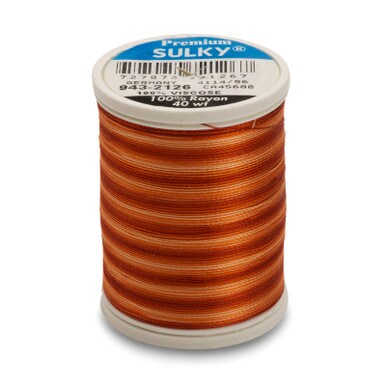 850 Florida Thread Sulky 40 Wt. Rayon Variegated Thread - Vari-Rust Peaches - 850 yd ...