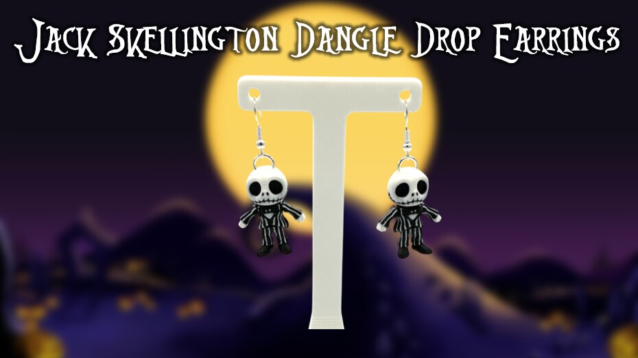 Nightmare Before Christmas Jack Skellington and Zero Dangle Drop